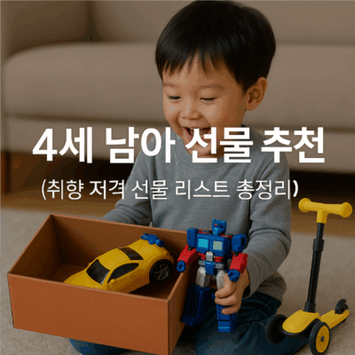 4세 남아 선물 추천 (취향 저격 선물 리스트 총정리)