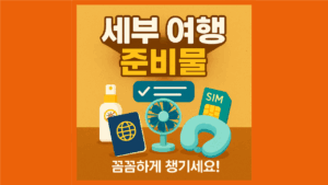 세부 여행 체크리스트